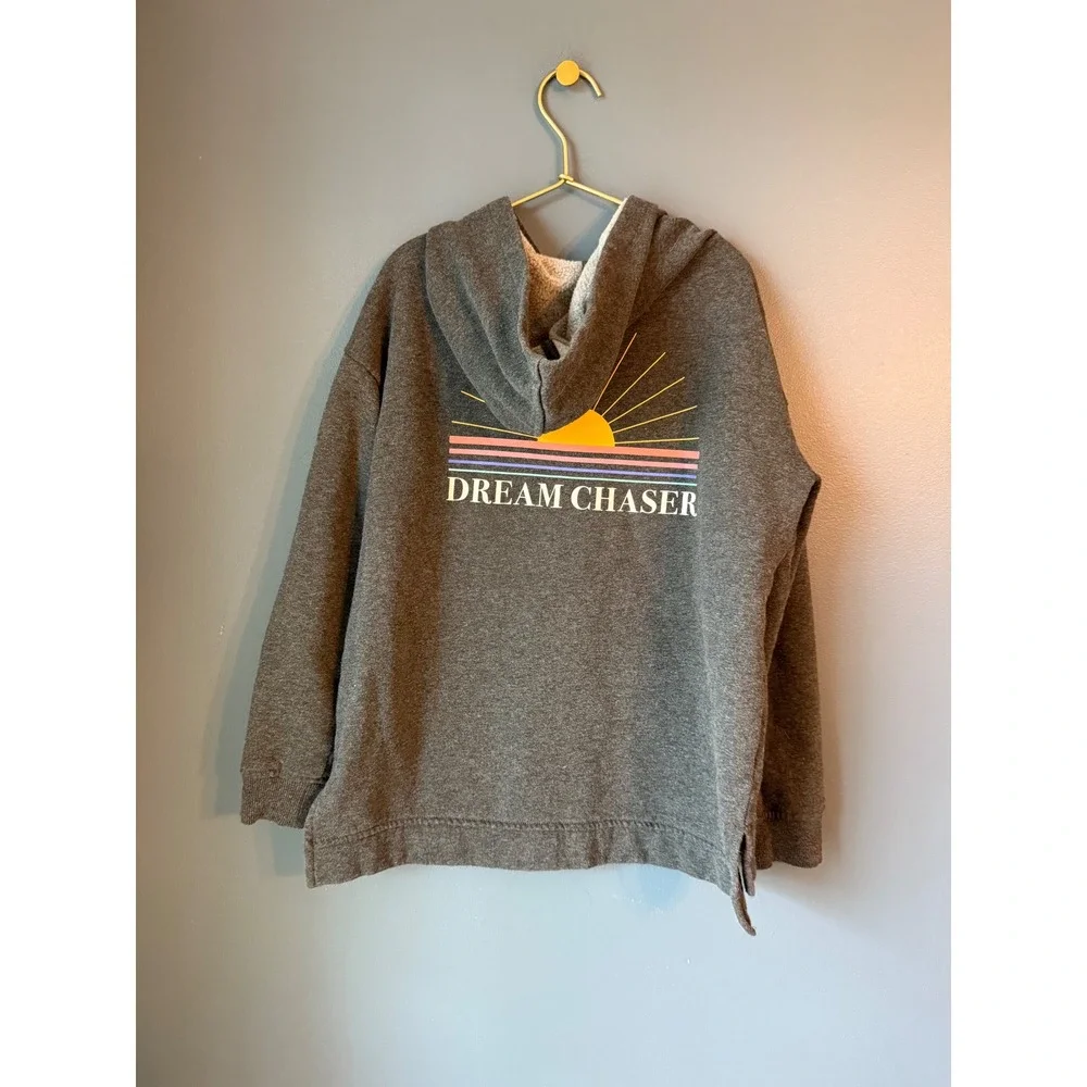 Bixby Nomad Kids Gray‎ Hoodie Sweatshirt Dream Chaser Sun Graphic Size L 12-14